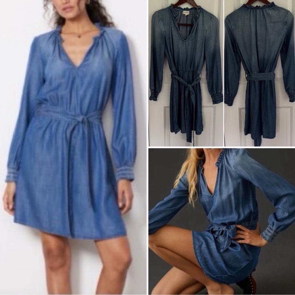Cloth & Stone for Anthropologie Tencel Ruffle
Neck Dress
